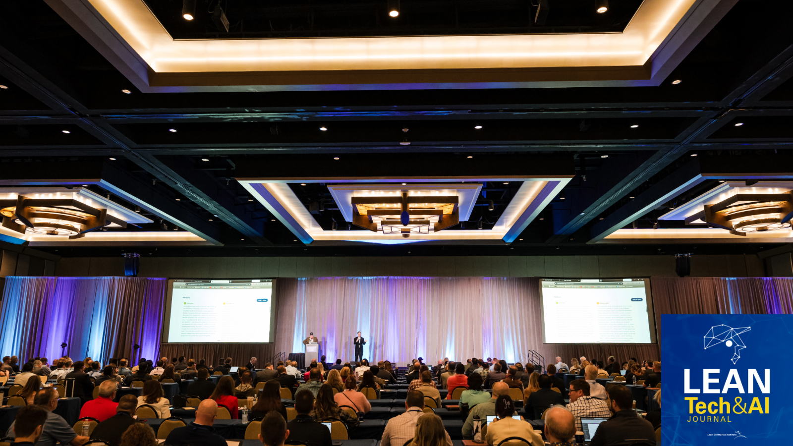 Audience and speakers at Lean Summit